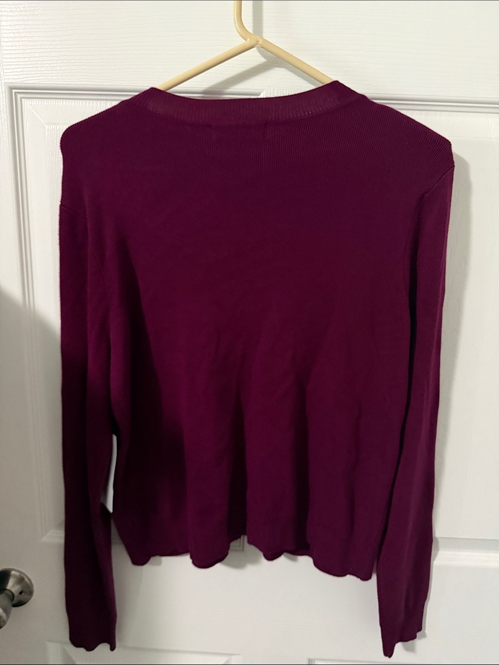 Liz Claiborne Deep Wine Button Front Cardigan - Picture 2 of 5